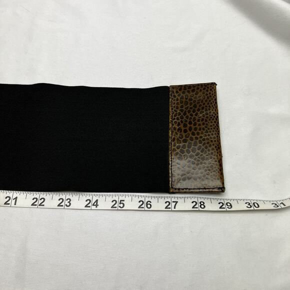 Vintage Cache 5" Wide Stretch Elastic Fashion Waist Belt Statement Hook & Eye - Picture 6 of 7